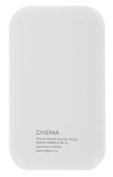 Модем 3G/4G Digma Mobile Wi-Fi DMW1880 micro USB Wi-Fi Firewall +Router внешний белый