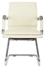 Кресло Бюрократ Ch-993-Low-V слоновая кость эко.кожа низк.спин. полозья металл хром