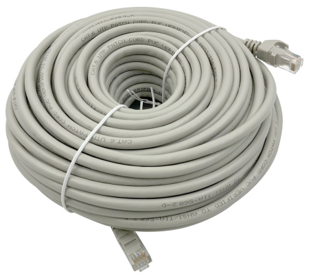 Патч-корд Buro UTP 4 пары cat6 CCA molded 30м серый RJ-45 (m)-RJ-45 (m)