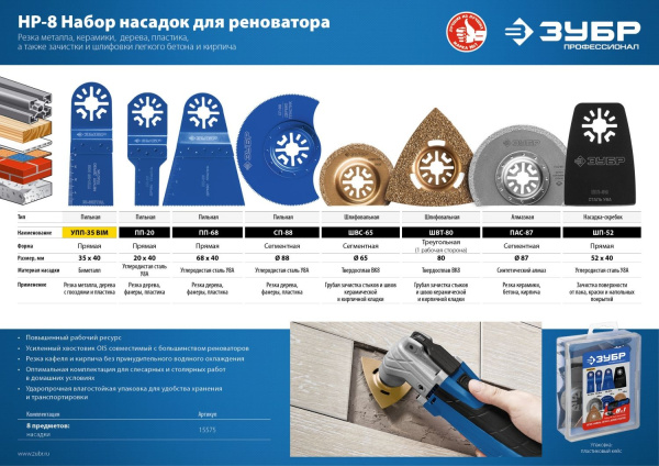 Насадка для многофункциональных инструментов Зубр НР №8