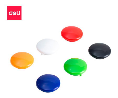 Магнит Deli E7825 для досок ассорти d30мм круглый (упак.:6шт)