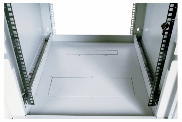 Шкаф коммутационный ЦМО (ШРН-12.650.1) настенный 12U 600x650мм пер.дв.стал.лист несъемн.бок.пан. 100кг серый 605мм 23.1кг 180град. 632мм