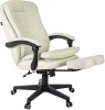 Кресло руководителя Бюрократ T-9950MSG-F слоновая кость эко.кожа крестов. пластик подст.для ног