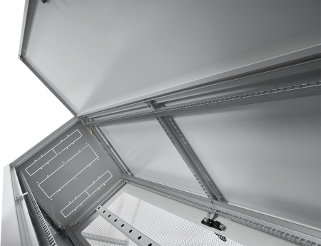 Шкаф коммутационный ЦМО (ШТК-Э-42.8.8-44АА) напольный 42U 800x800мм пер.дв.перфор. задн.дв.перфор. 2 бок.пан. направл.под закл.гайки 710кг серый 715мм 105кг 180град. 1987мм IP20 сталь