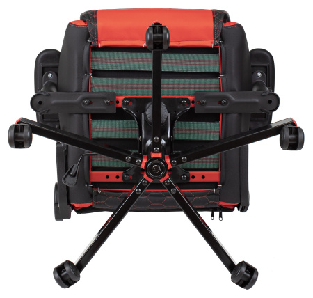 Кресло игровое Knight Neon черный/красный соты эко.кожа с подголов. крестов. металл