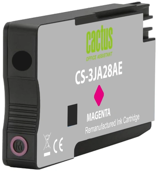 Картридж струйный Cactus CS-3JA28AE 963XL пурпурный (25.5мл) для HP OfficeJet Pro 9010/9010e/9012/9014/9015/9016/9019