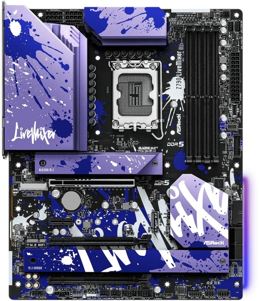 Материнская плата Asrock Z790 LIVEMIXER Soc-1700 Intel Z790 4xDDR5 ATX AC`97 8ch(7.1) 2.5Gg RAID+HDM
