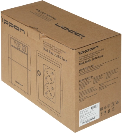 Источник бесперебойного питания Ippon Back Basic 1050 Euro 600Вт 1050ВА черный
