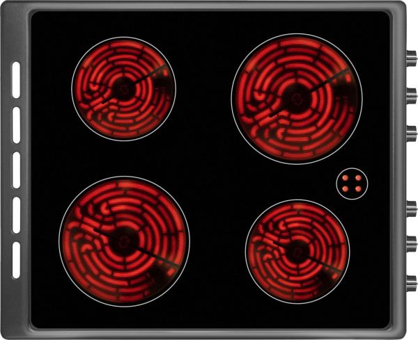 Плита Электрическая Weissgauff WES 2V16 SE серебристый стеклокерамика (без крышки)