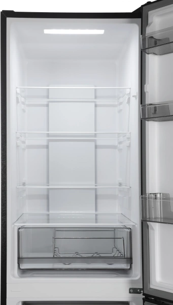 Холодильник Hyundai CC35083F черное стекло 2-хкамерн. черный