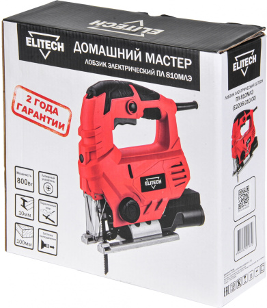 Лобзик Elitech ПЛ 810МЛЭ 800Вт 3000ходов/мин от электросети
