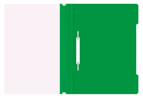 Папка-скоросшиватель Бюрократ Люкс -PSL20GRN A4 прозрач.верх.лист пластик зеленый 0.14/0.18