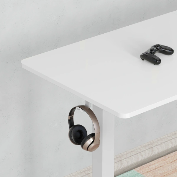 Стол для компьютера Cactus CS-EDXL-WWT столешница МДФ белый каркас белый 140x72x60см