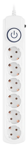 Сетевой фильтр Ippon BK-6-EU-3-10-W 3м (6 розеток) белый (коробка)