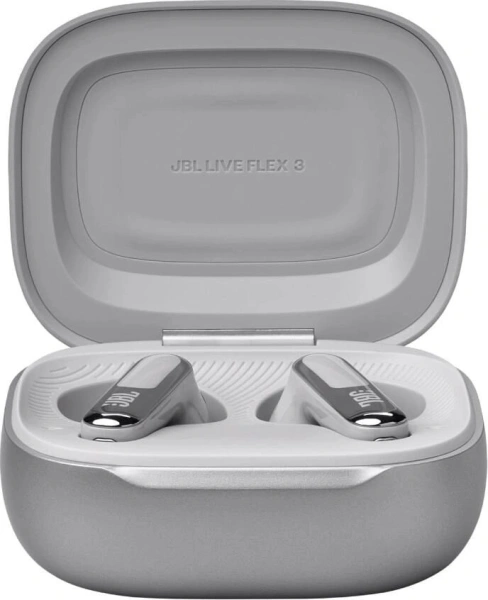 Гарнитура вкладыши JBL Live Flex 3 серебристый беспроводные bluetooth в ушной раковине (JBLLIVEFLEX3SIL)