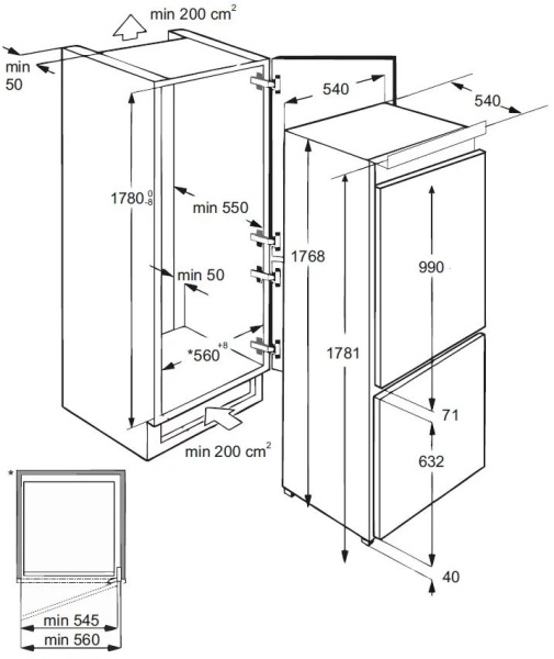 Холодильник Lex RBI 201 NF (двухкамерный)