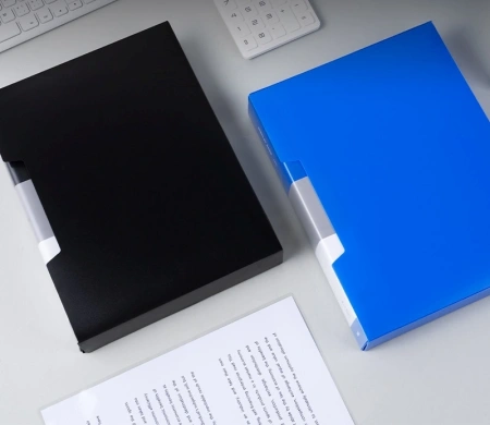 Папка с 80 прозр.вклад. Deli EF902 A4 ассорти в коробе