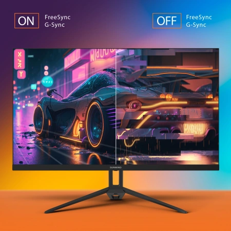 Монитор SunWind 27" SUN-M27BA108 черный IPS 3ms 16:9 HDMI матовая 280cd 178гр/178гр 2560x1440 144Hz G-Sync DP FHD 4.2кг