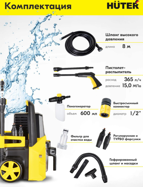 Минимойка-пылесос Huter W150-MF 1700Вт (70/8/26)