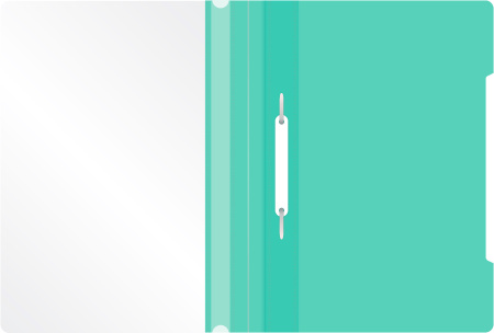 Папка-скоросшиватель Бюрократ Pastel -PSLAST/GRN A4 прозрач.верх.лист пластик мятный 0.14/0.18