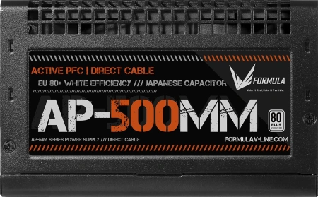 Блок питания Formula ATX 500W AP-500ММ 80 PLUS WHITE (20+4pin) APFC 120mm fan 6xSATA RTL