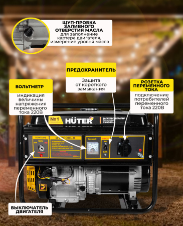 Генератор Huter DY3000LX 2.8кВт