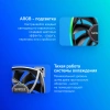 Вентилятор для корпуса Montech AX140 ARGB 140х140x25 черный 4-pin 27.9дБ (AX140 PWM BLACK) Ret