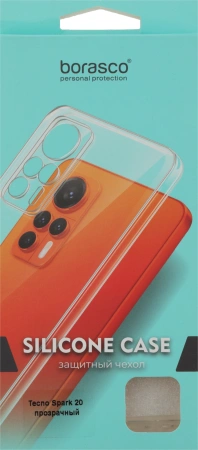 Чехол (клип-кейс) BoraSCO для Tecno Spark 20 72688 прозрачный