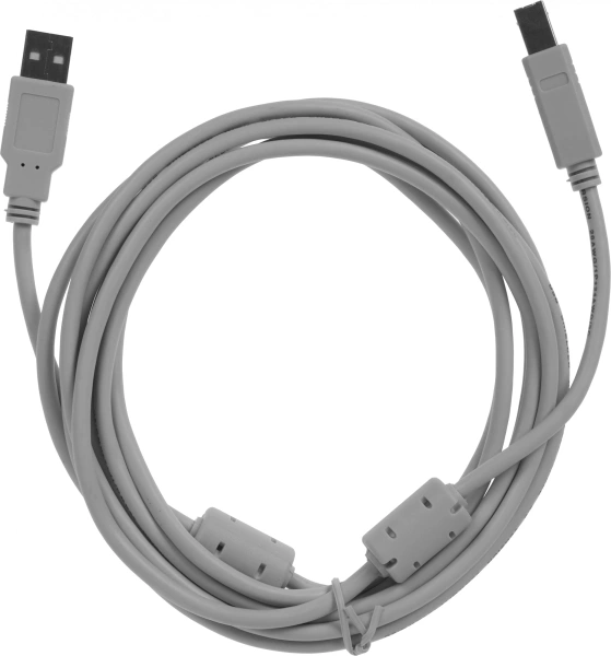 Кабель Ningbo USB2.0-AM/BM-3M-MG USB A(m) USB B(m) 3м феррит.кольца серый