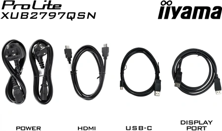 Монитор Iiyama 27" ProLite XUB2797QSN-B1 черный IPS LED 16:9 HDMI M/M матовая HAS Piv 1300:1 250cd 178гр/178гр 2560x1440 100Hz DP Quad HD 2K (1440p) USB 6.1кг