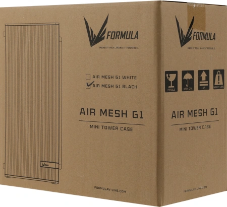 Корпус Formula Air Mesh G1 черный без БП mATX 1x80mm 2xUSB2.0 1xUSB3.1 audio