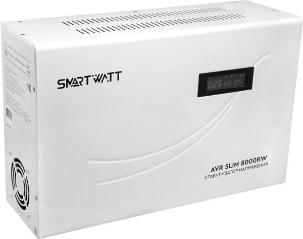 Стабилизатор напряжения Smartwatt AVR Slim 8000RW 8000ВА белый