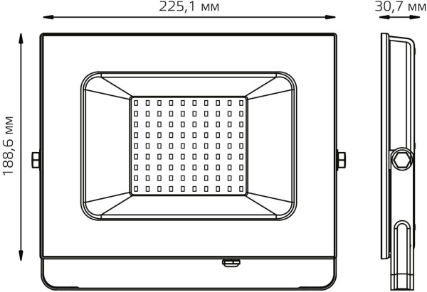 Прожектор уличный Gauss Elementary светодиодный 70Втчерный (613100270)