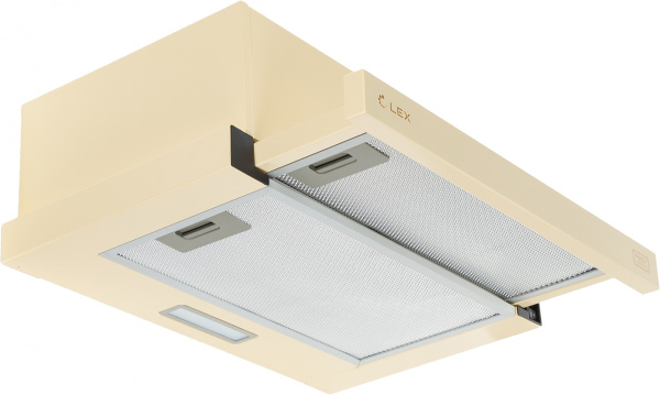 Вытяжка встраиваемая Lex Hubble 500 IV слоновая кость управление: кнопочное (1 мотор)