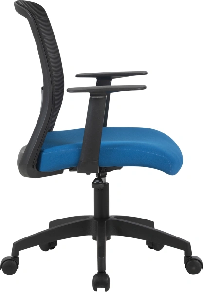 Кресло Cactus CS-MC333-BKBL черный сиденье темно-синий сетка/ткань низк.спин. крестов. пластик пластик черный