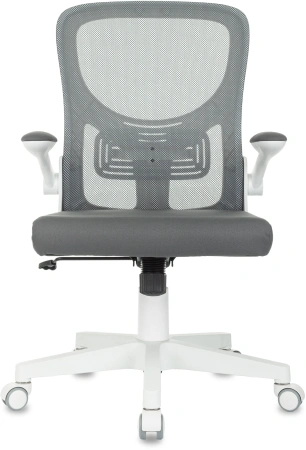 Кресло Бюрократ ASTER N-W темно-серый TW-04 Neo Grey сетка/ткань крестов. пластик пластик белый