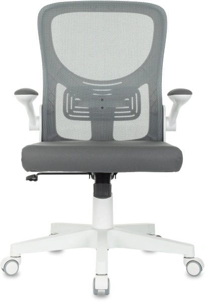 Кресло Бюрократ ASTER N-W темно-серый TW-04 Neo Grey сетка/ткань крестов. пластик пластик белый