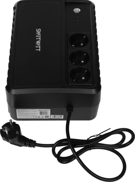 Источник бесперебойного питания Smartwatt Safe 1000 600Вт 1000ВА черный
