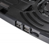 Подставка для ноутбука Buro BU-LCP156-B208 15.6"355x260x21мм 2xUSB 2x 80ммFAN 560г металлическая сетка/пластик черный