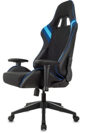 Кресло игровое Zombie VIKING 4 AERO черный/синий текстиль/эко.кожа с подголов. крестов. пластик
