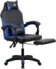 Кресло игровое Оклик Cooldown черный/синий сиденье черный/синий искусст.кожа/сетка с подголов. крест