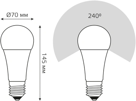 Лампа светодиодная Gauss Globe Elementary 30Вт цок.:E27 (упак.:10шт) груша 220B св.свеч.бел.нейт. А6