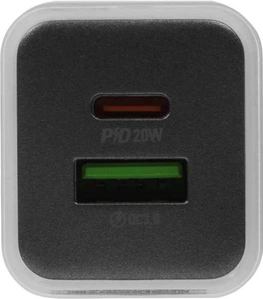 Сетевое зар./устр. Hoco N46 Glorious 20W 3A (PD+QC+AFC) USB-A/Type-C универсальное синий (35318)