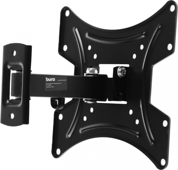 Кронштейн для телевизора Buro FL1S черный 20"-48" макс.15кг настенный поворотно-выдвижной и наклонный
