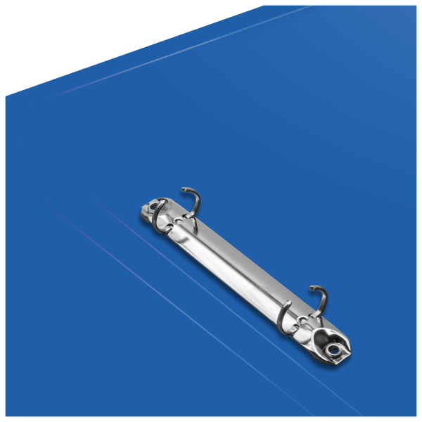 Папка на 2-х кольцах Buro -ECB413/2RBLUE A4 пластик 0.5мм синий
