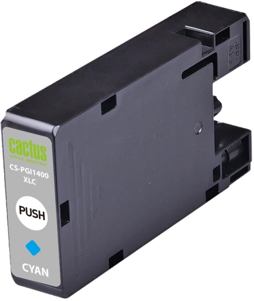 Картридж струйный Cactus CS-PGI1400XLC PGI-1400 синий (12мл) для Canon MB2050/MB2350/MB2040/MB2340