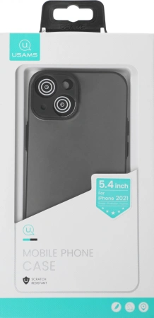 Чехол (клип-кейс) для Apple iPhone 13 mini Usams US-BH776 черный (матовый) (УТ000028068)