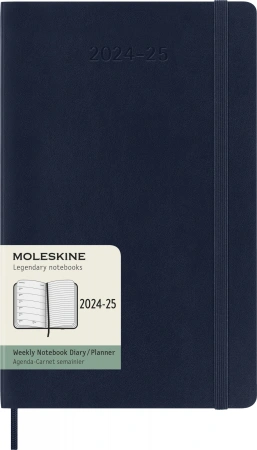 Еженедельник Moleskine ACADEMIC SOFT WKNT Large 130х210мм датир.18мес 208стр. мягкая обложка синий