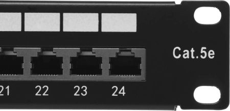 Патч-панель WRline WR-PL-24-C5E-SH-D 19" 1U 24xRJ45 кат.5e FTP