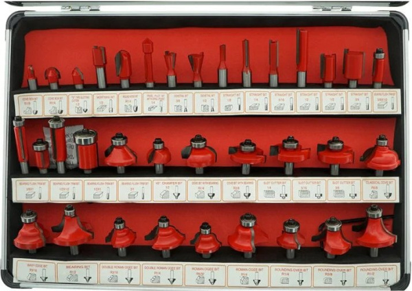 Набор фрез Sturm! 9016-RB-S35 d(посад.)=8мм (фрезеры) (упак.:35шт)